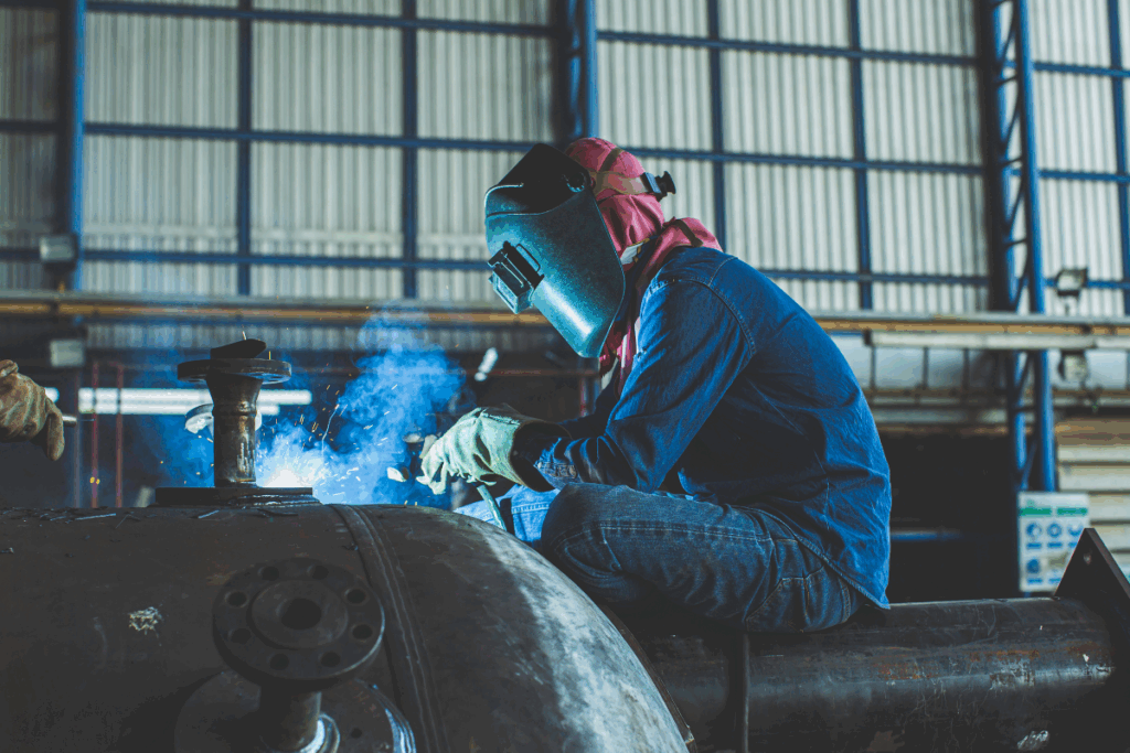 A Person Working On Mixing Equipment - Arrow EP OEM Fabrication Solutions